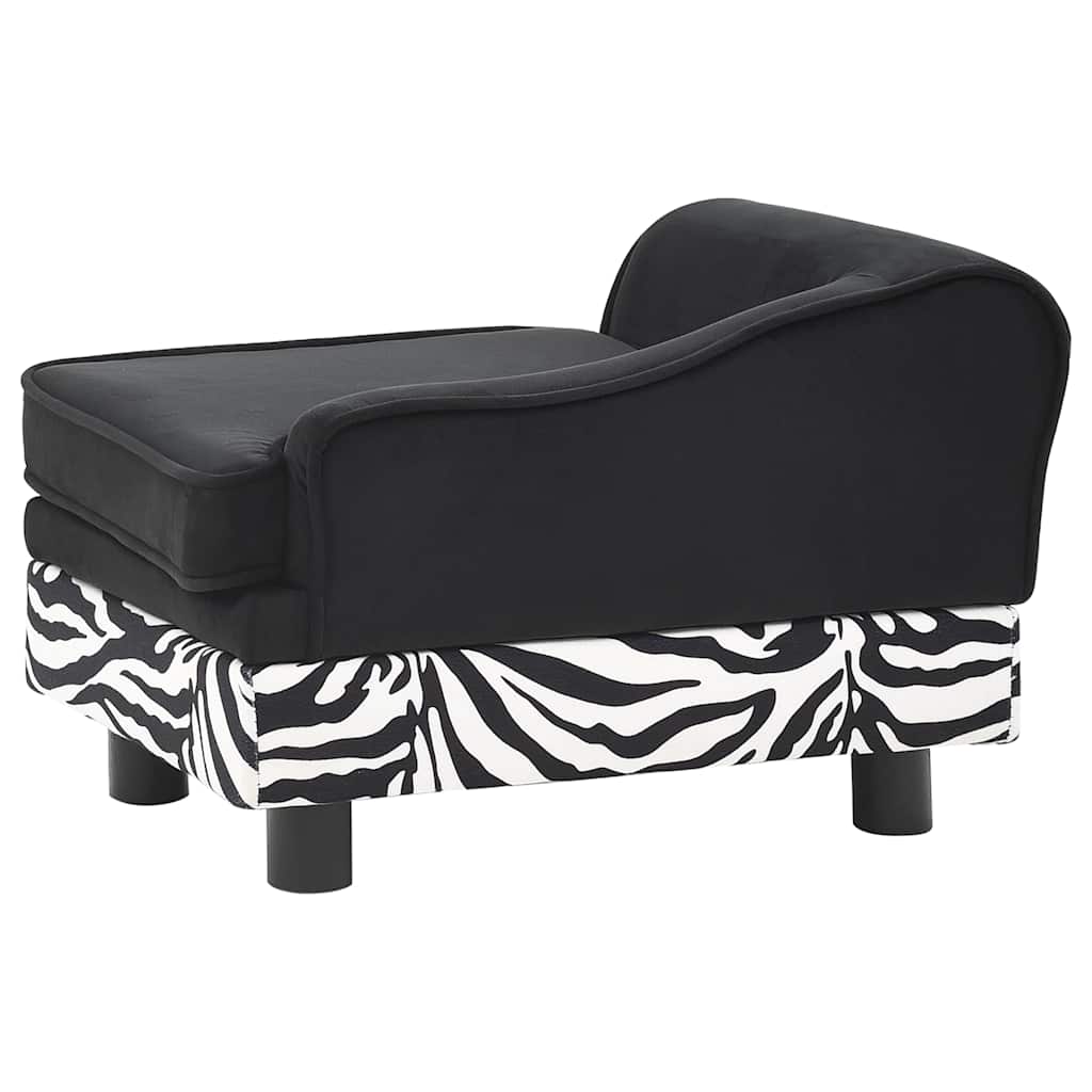 hundesofa 57x34x36 cm plys sort