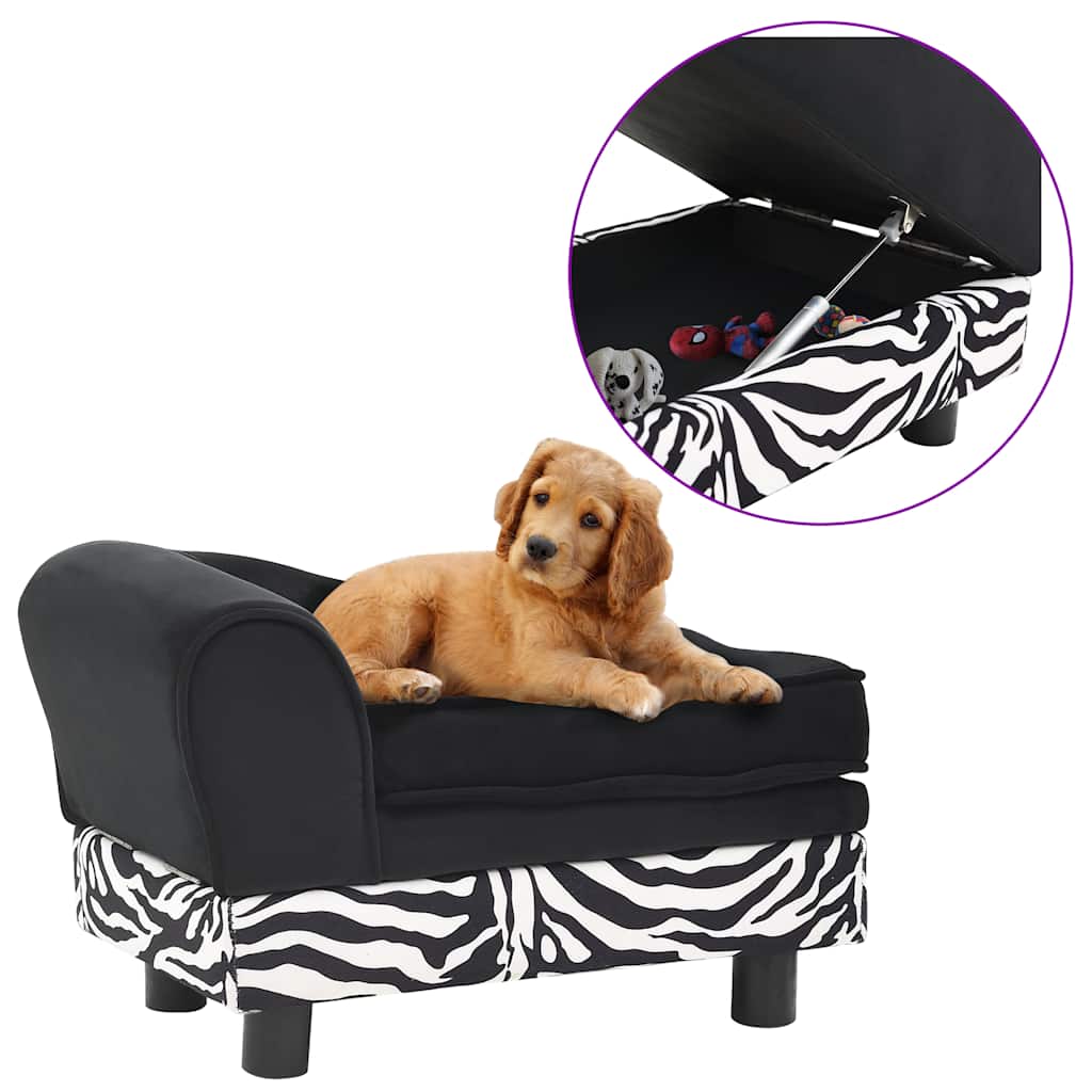 hundesofa 57x34x36 cm plys sort