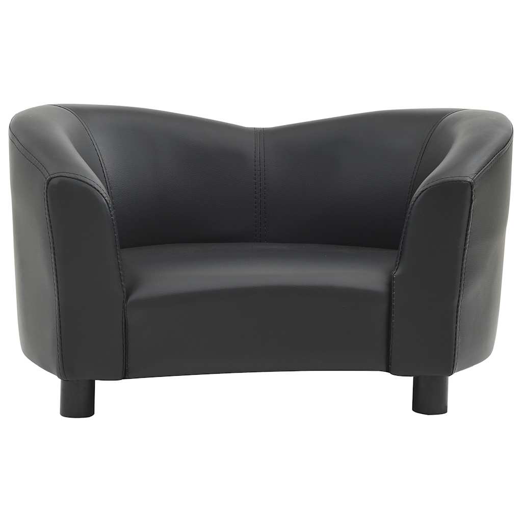 hundesofa 67x41x39 cm kunstlæder sort
