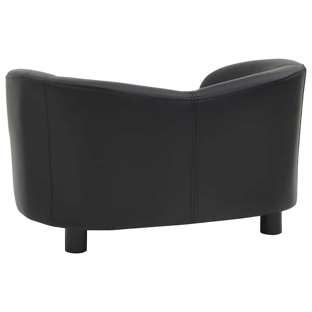 hundesofa 67x41x39 cm kunstlæder sort