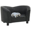 hundesofa 67x41x39 cm kunstlæder sort