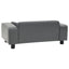 hundesofa 81x43x31 cm plys og kunstlæder grå