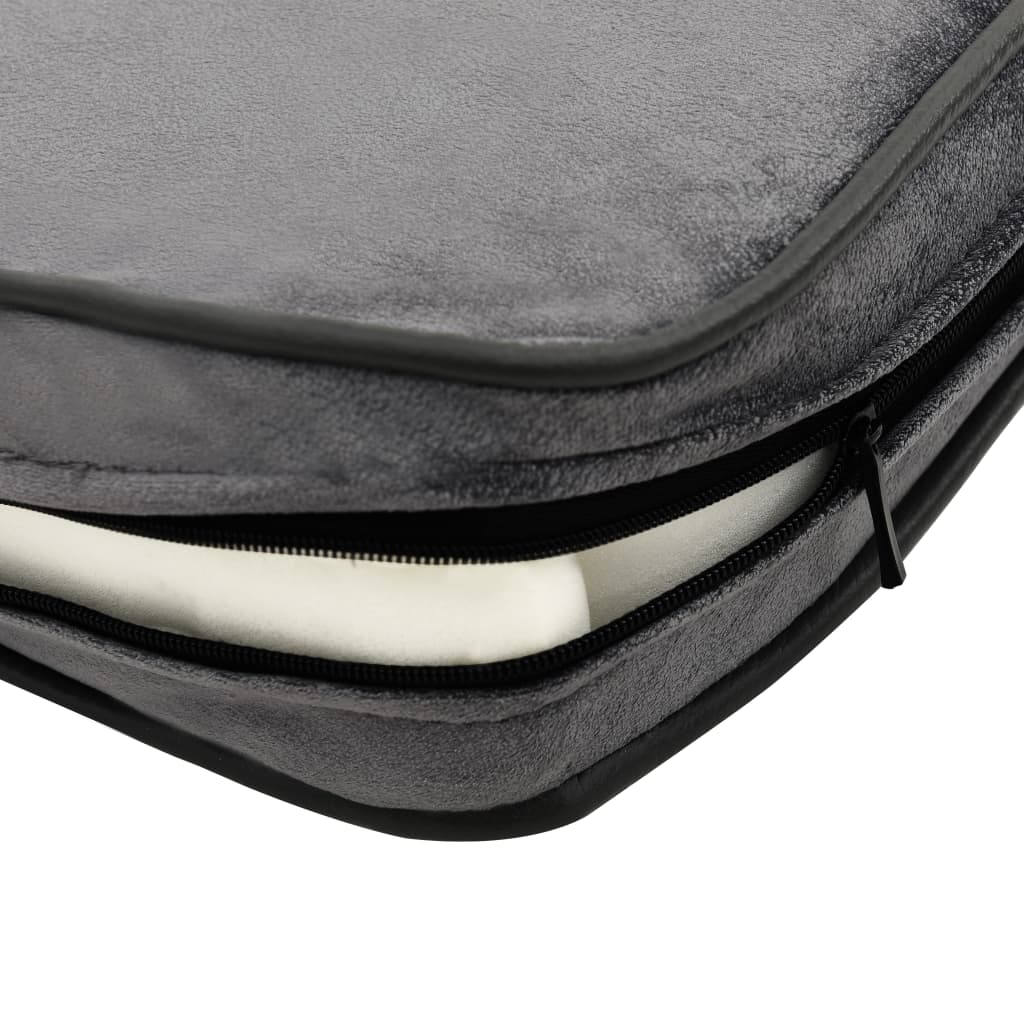 hundesofa 81x43x31 cm plys og kunstlæder grå