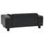 hundesofa 81x43x31 cm plys og kunstlæder sort
