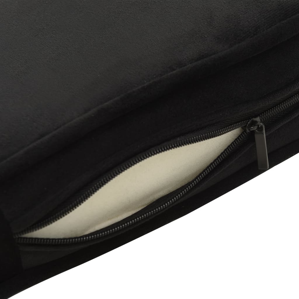 hundesofa 81x43x31 cm plys og kunstlæder sort