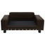 hundesofa 81x43x31 cm plys og kunstlæder brun