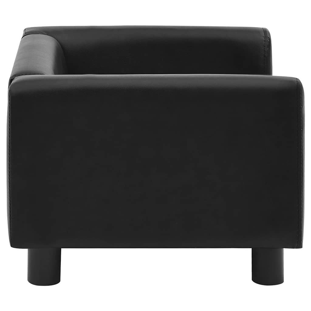 hundesofa 60x43x30 cm plys og kunstlæder sort