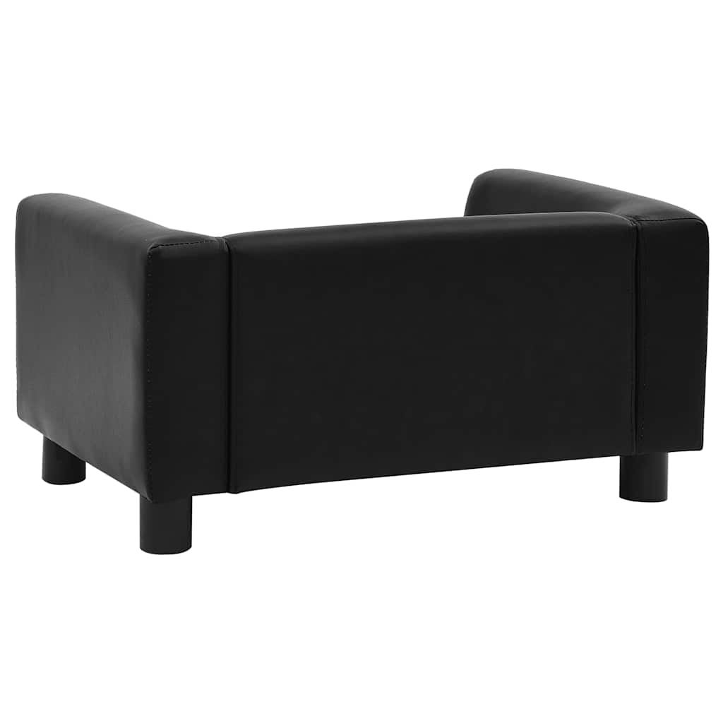 hundesofa 60x43x30 cm plys og kunstlæder sort