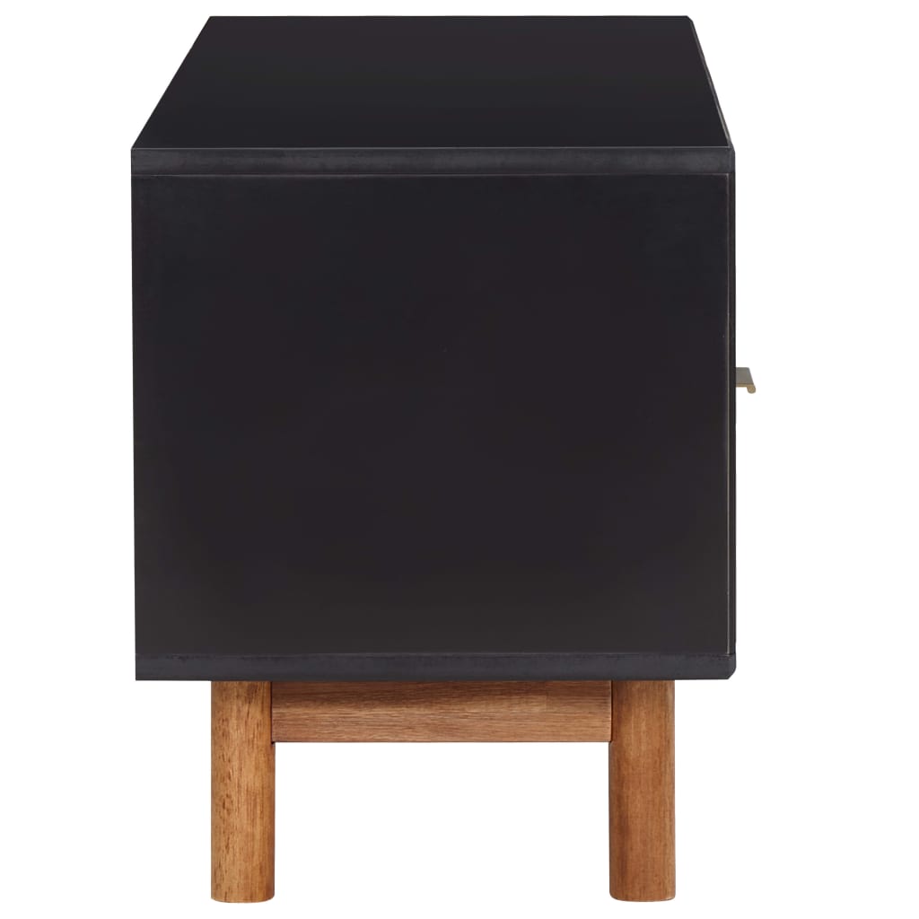 tv-skab 100x35x45 cm massivt akacietræ og MDF