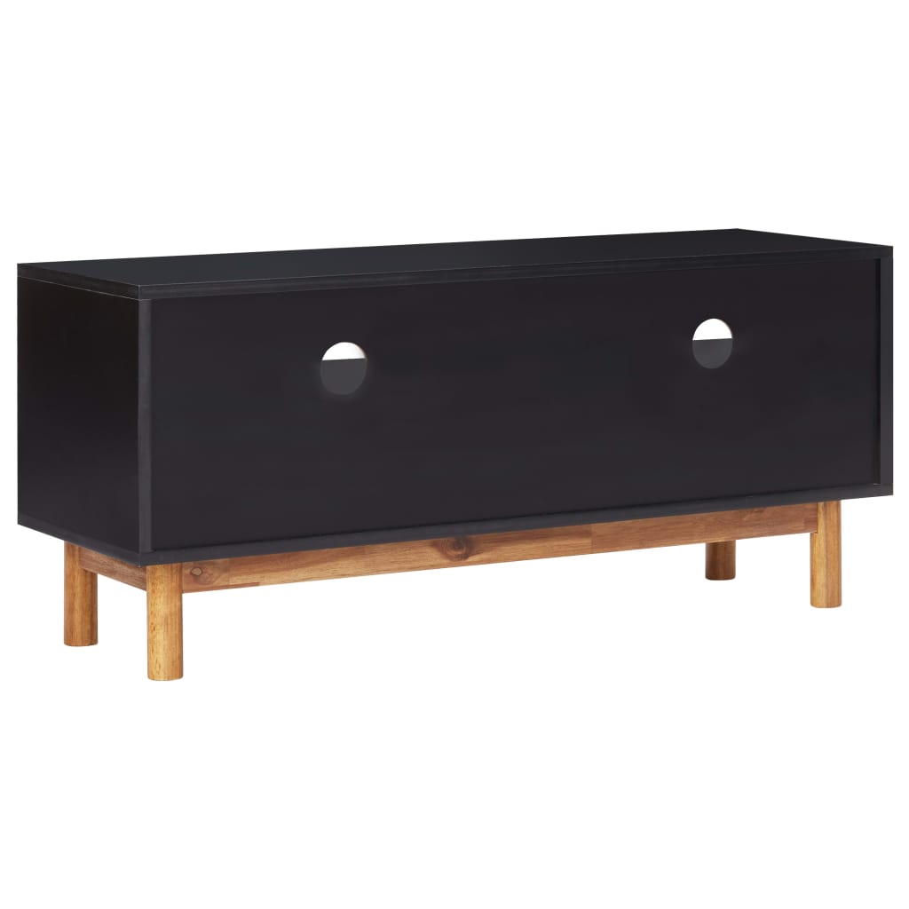 tv-skab 100x35x45 cm massivt akacietræ og MDF