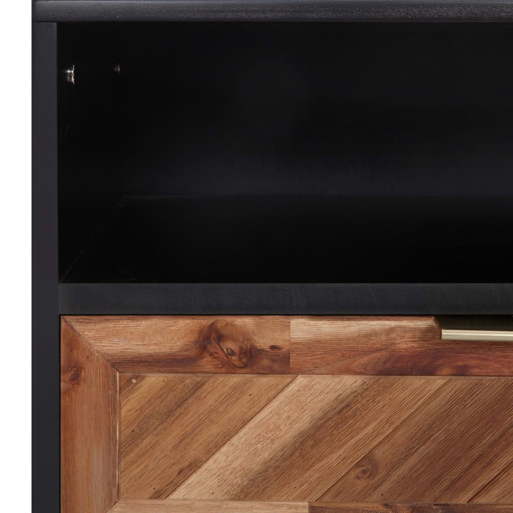 tv-skab 100x35x45 cm massivt akacietræ og MDF
