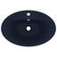 luksuriøs håndvask overløb 58,5x39cm keramisk oval mat mørkeblå