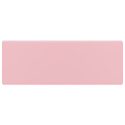 luksuriøs håndvask overløb 41x41 cm keramik firkantet mat pink