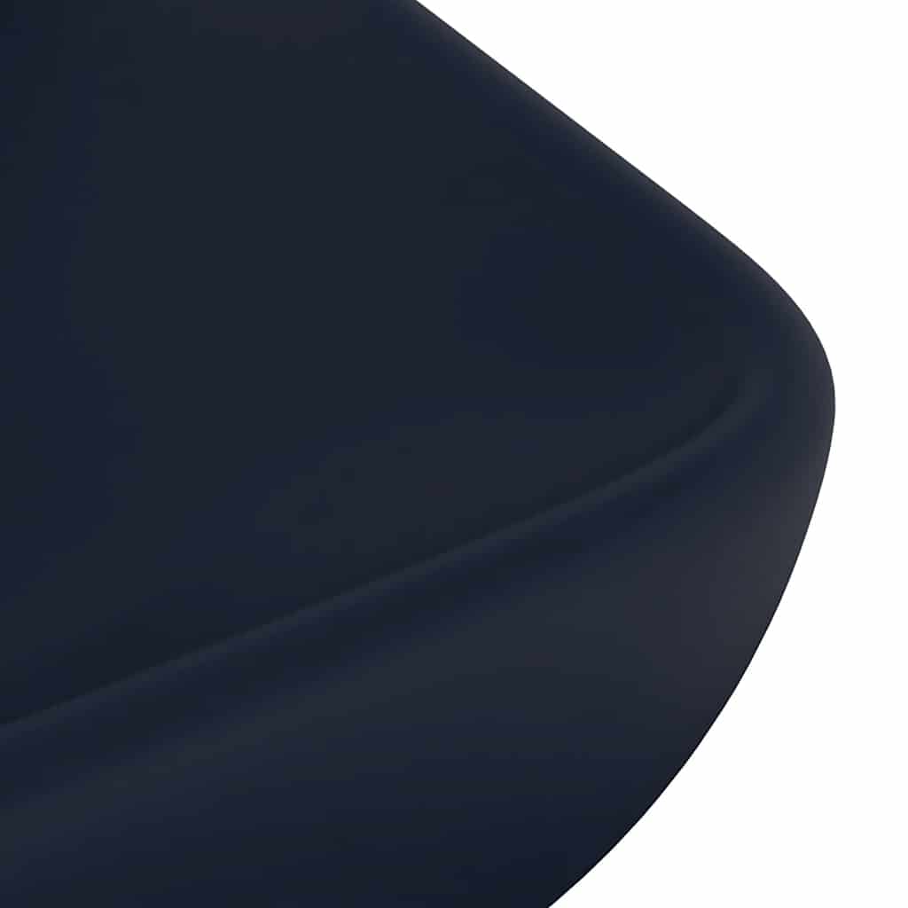 luksuriøs håndvask 71x38 cm rektangulær keramik mat mørkeblå