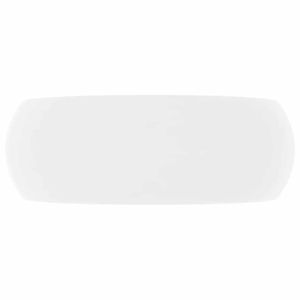 luksuriøs håndvask 40x15 cm rund keramisk mat hvid