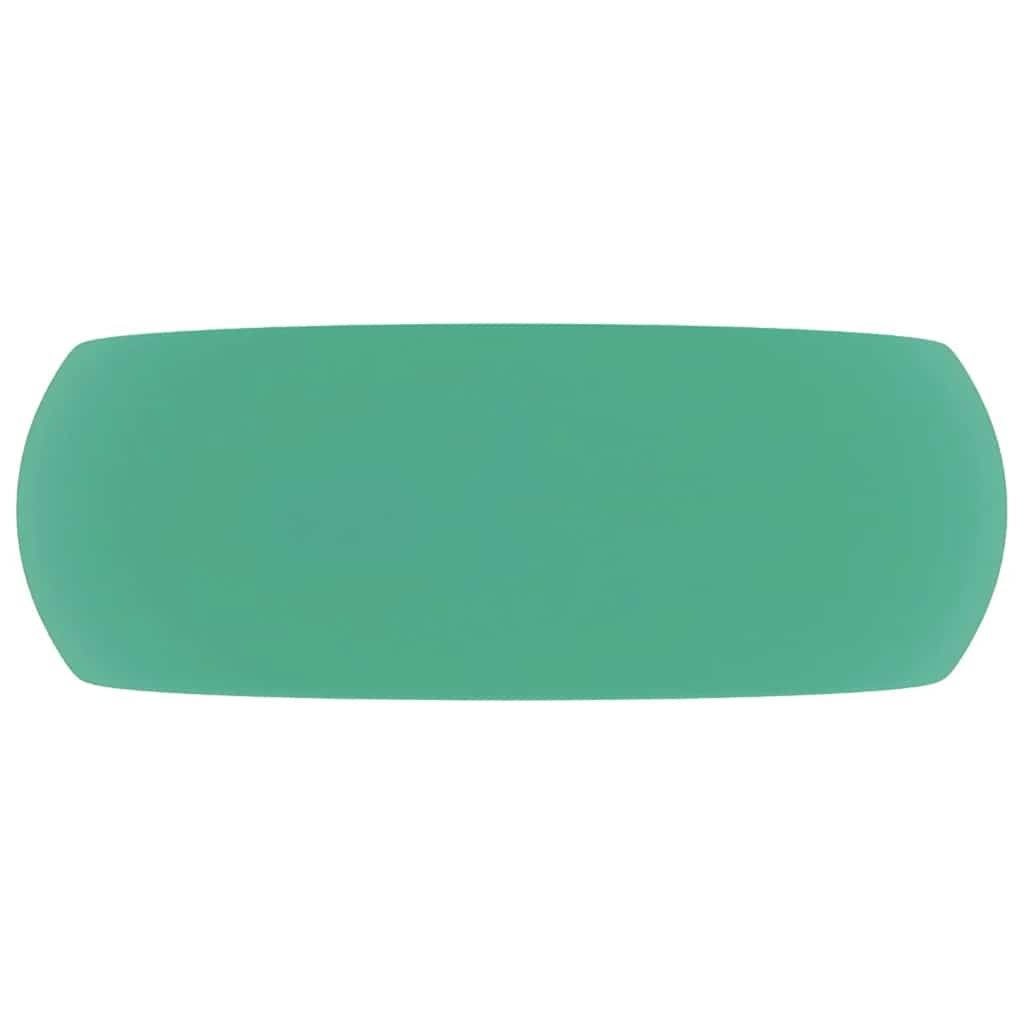 luksuriøs håndvask 40x15 cm rund keramik mat lysegrøn