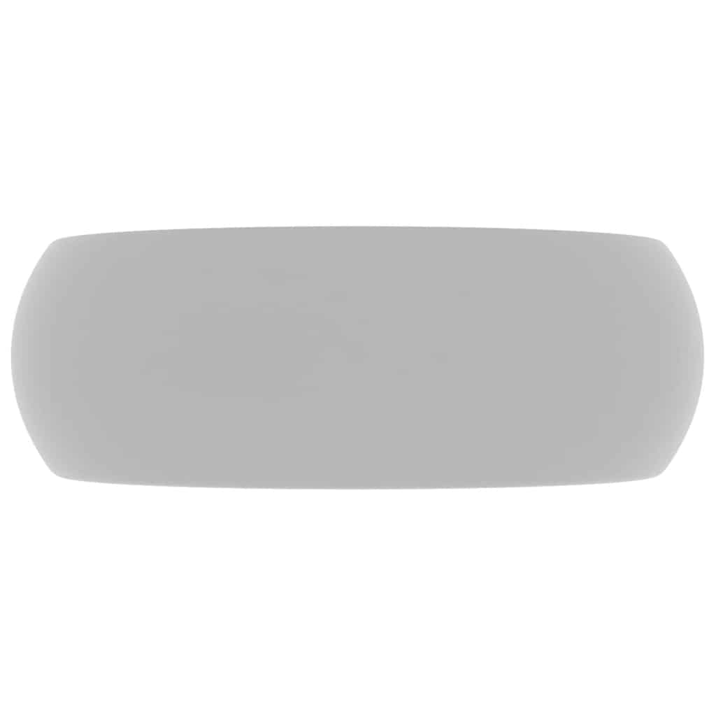 luksuriøs håndvask 40x15 cm rund keramik mat lysegrå