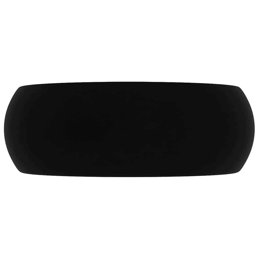 luksuriøs håndvask 40x15 cm rund keramik mat sort
