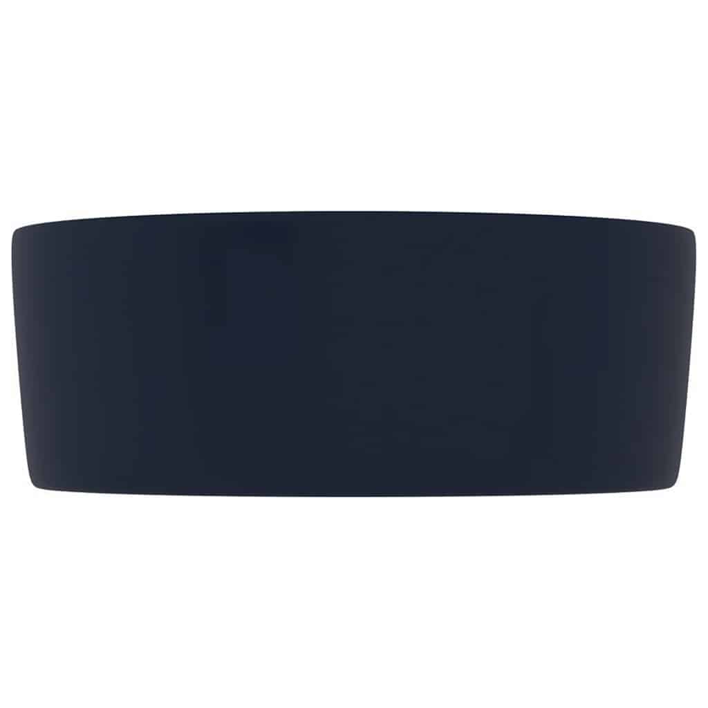 luksuriøs håndvask 40x15 cm rund keramik mat mørkeblå