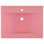 luksuriøs håndvask med vandhanehul 60x46 cm keramisk mat pink
