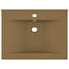 luksuriøs håndvask med vandhanehul 60x46 cm keramisk mat creme
