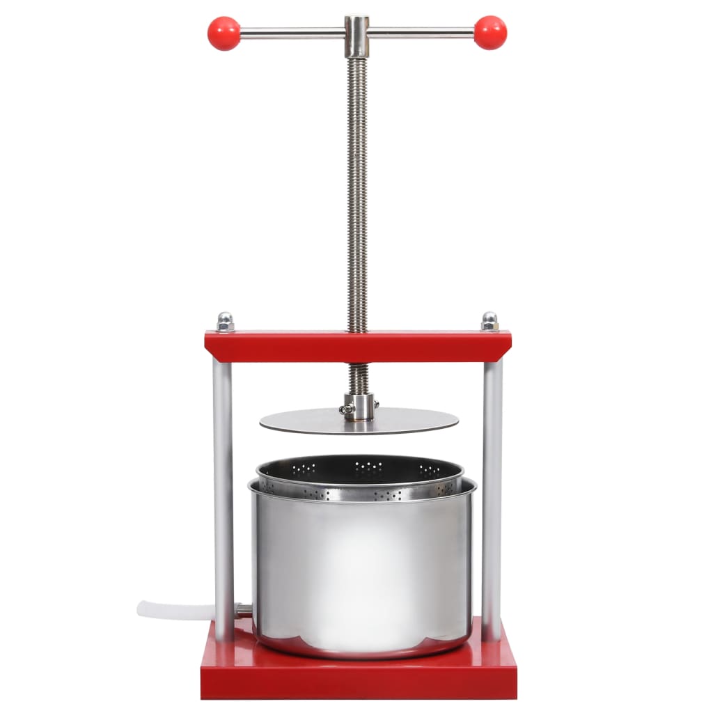 frugt- og vinpresser 6 l rustfrit stål