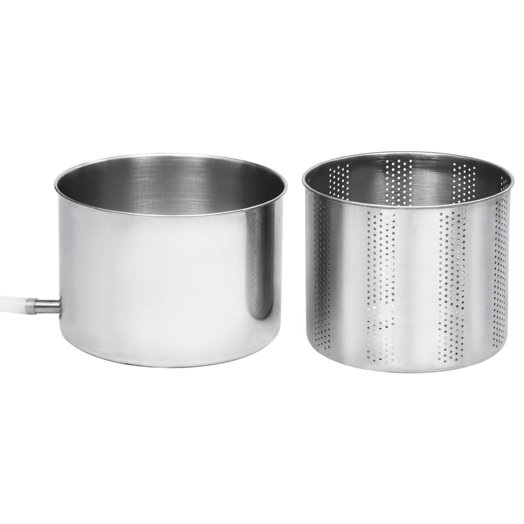 frugt- og vinpresser 6 l rustfrit stål