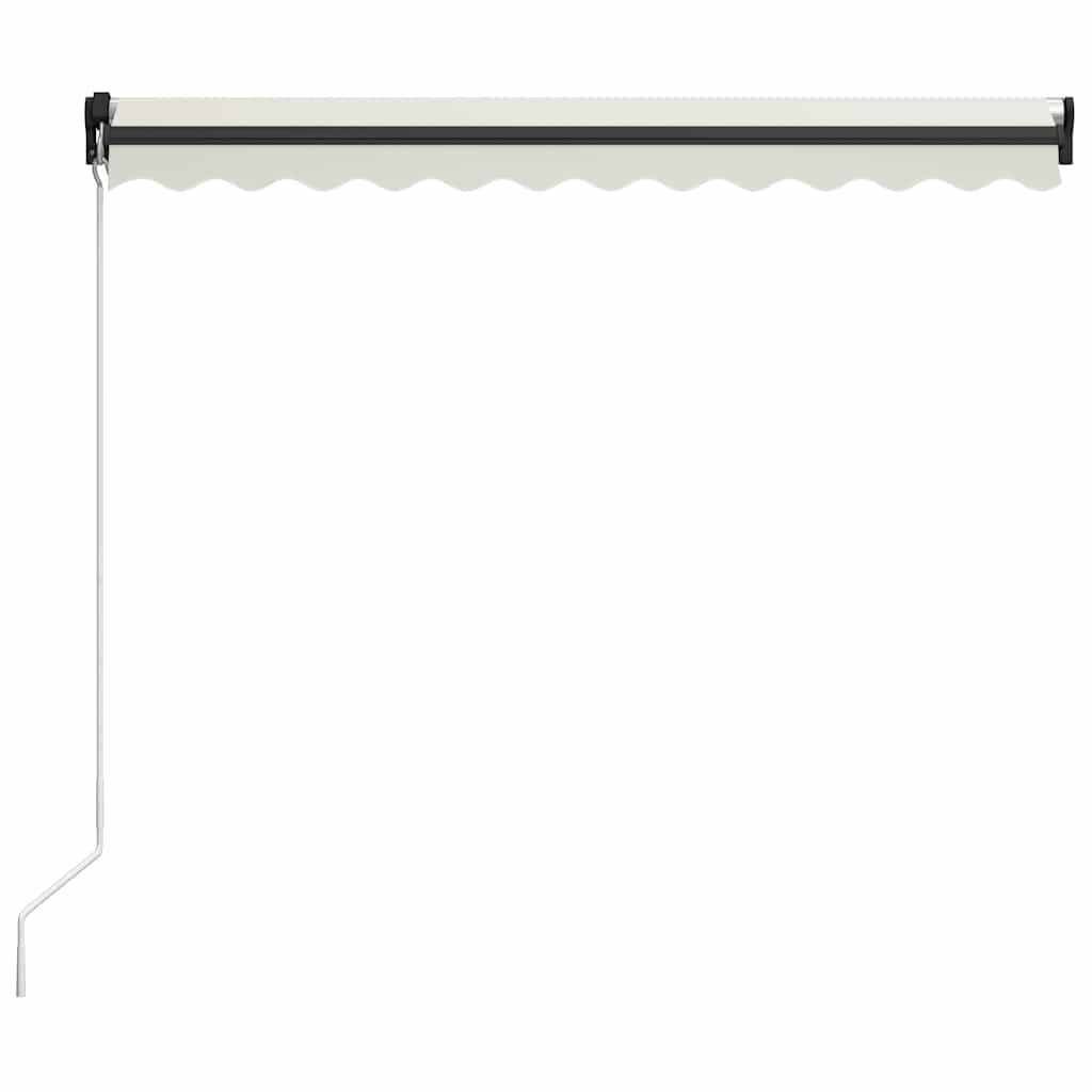 markise m. LED-lys 300x250 cm manuel betjening cremefarvet
