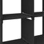 displayreol med 4 kubeformede rum 69x30x72,5 cm stof sort