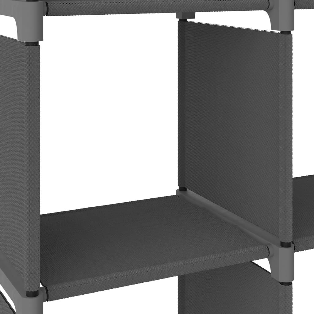 displayreol med 5 kubeformede rum 103x30x72,5 cm stof grå