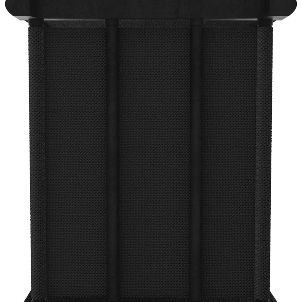 displayreol med 6 kubeformede rum 103x30x72,5 cm stof sort