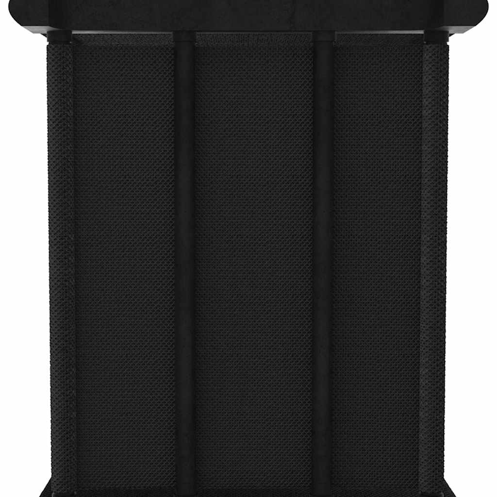 reol med 6 rum og kasser 103x30x72,5 cm stof sort