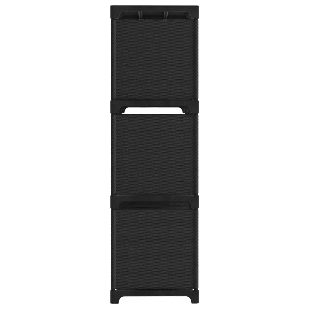 reol med 9 rum 103x30x107,5 cm stof sort