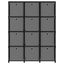 displayreol med 12 rum og kasser 103x30x141 cm stof sort