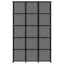 reol med 15 rum og kasser 103x30x175,5 cm stof sort