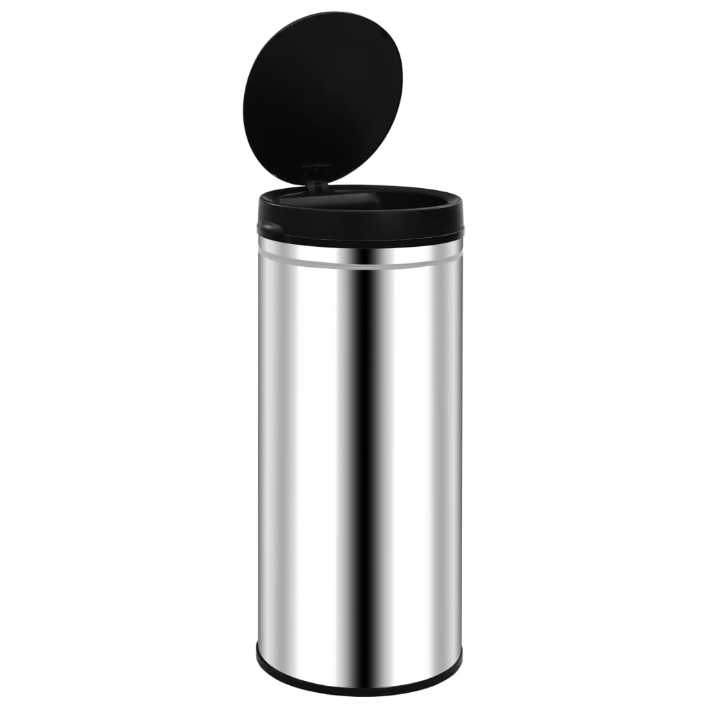 affaldsspand med sensor 80 l rustfrit stål
