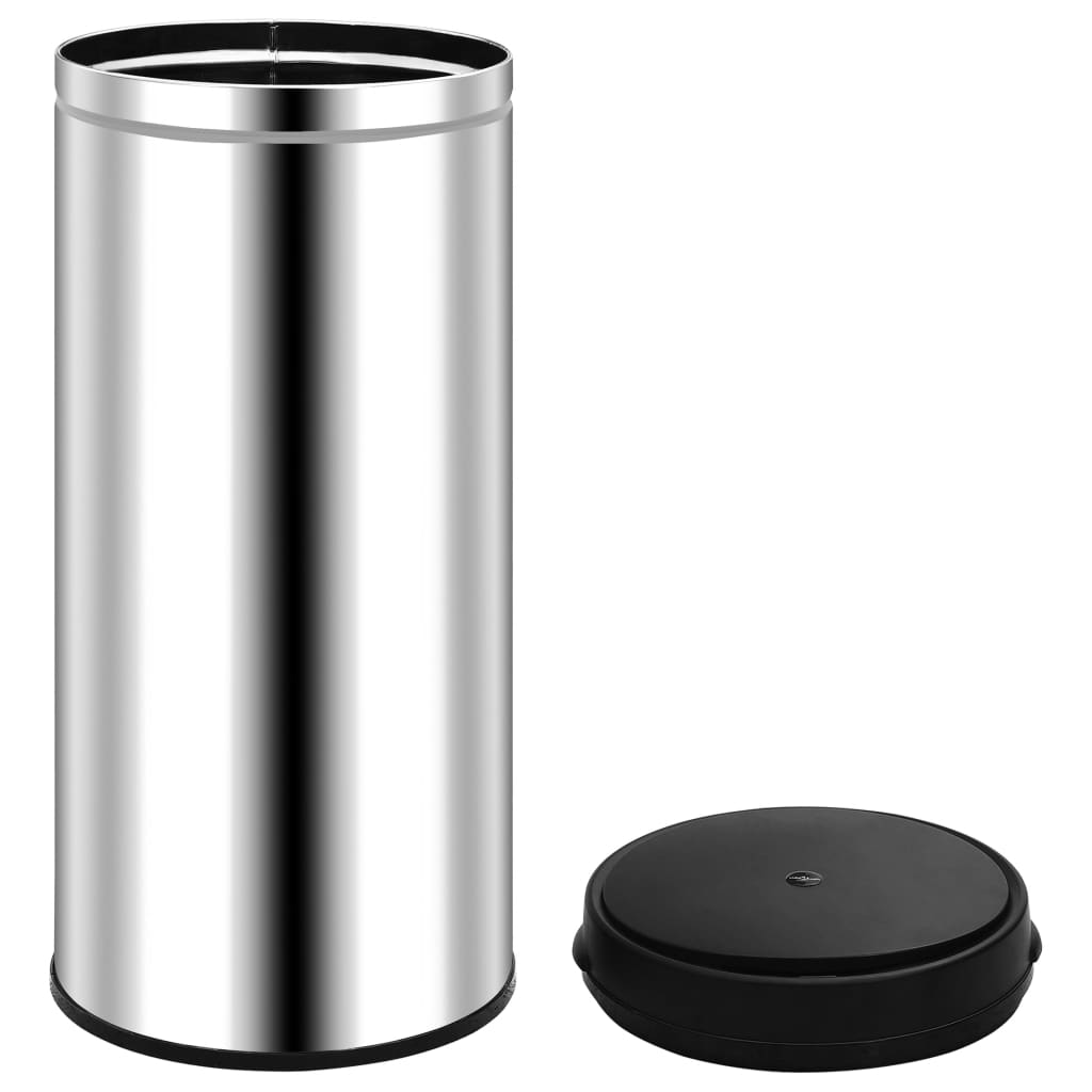 affaldsspand med sensor 80 l rustfrit stål