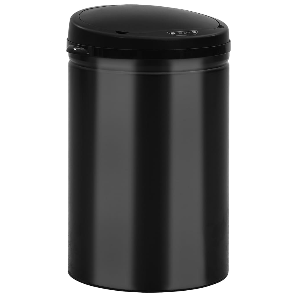 affaldsspand med sensor 30 l kulstofstål sort