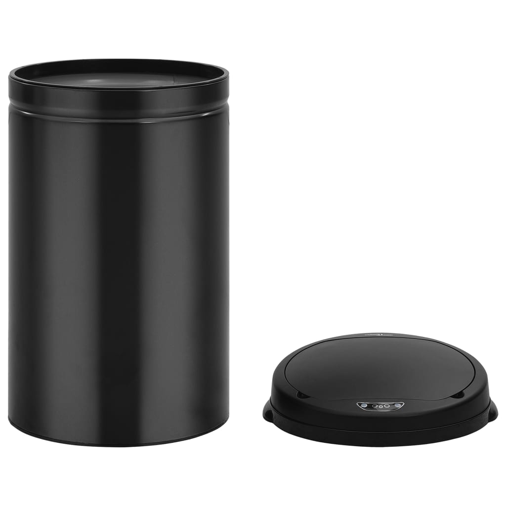 affaldsspand med sensor 40 l kulstofstål sort