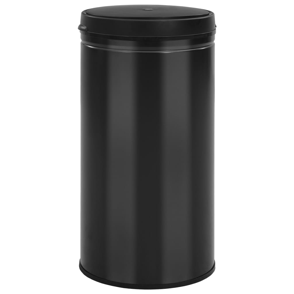 affaldsspand med sensor 60 l kulstofstål sort