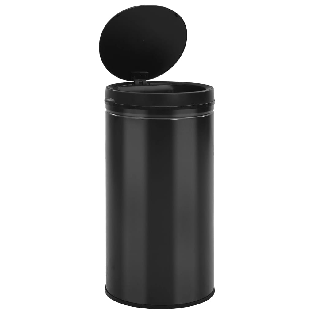 affaldsspand med sensor 60 l kulstofstål sort