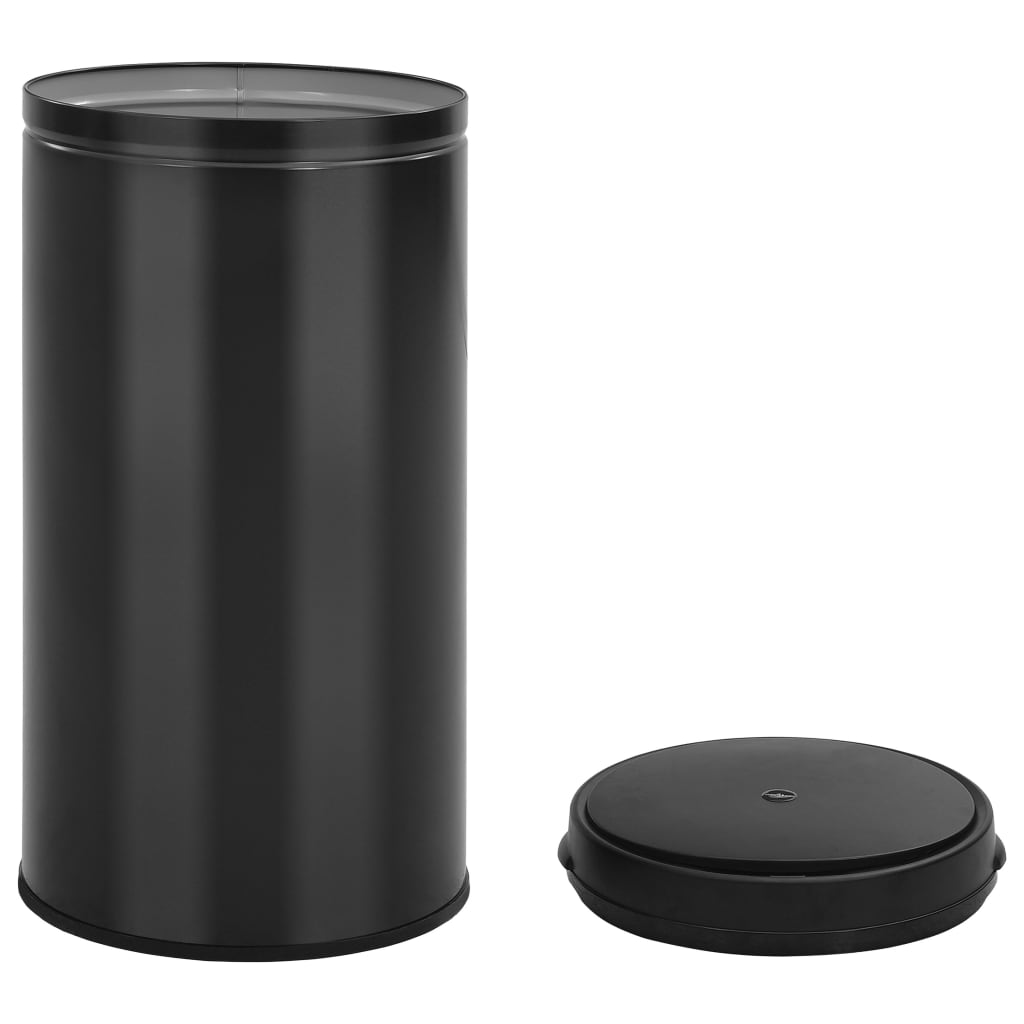 affaldsspand med sensor 60 l kulstofstål sort