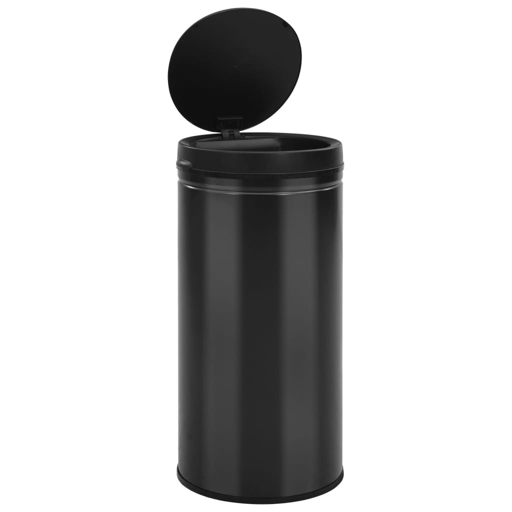 affaldsspand med sensor 70 l kulstofstål sort