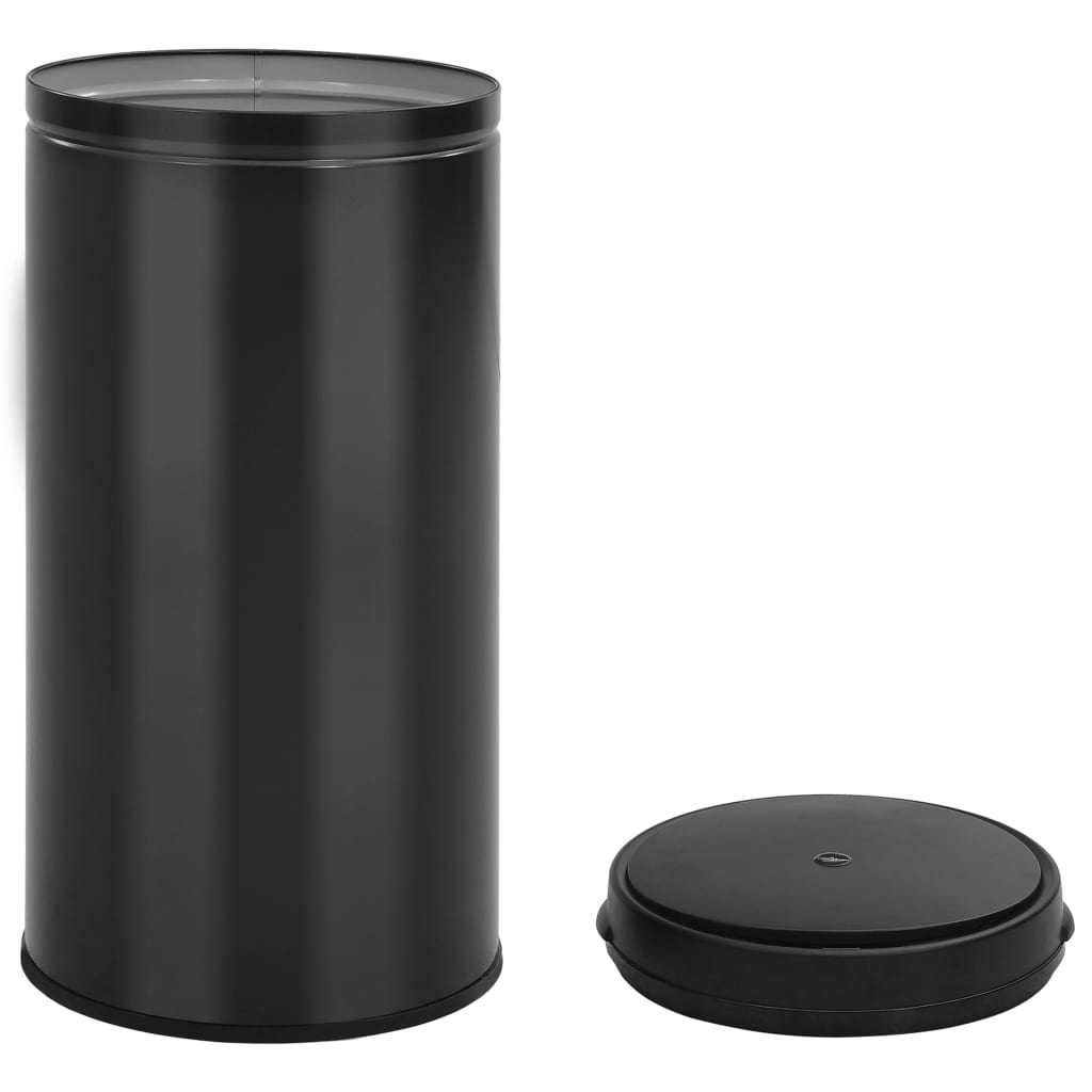 affaldsspand med sensor 70 l kulstofstål sort