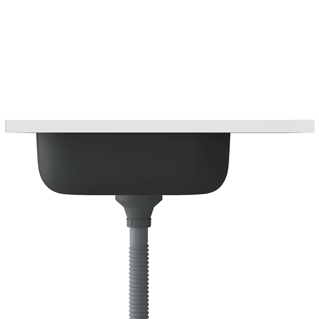 køkkenvask med afløbssæt 600x500x155 mm rustfrit stål sølv