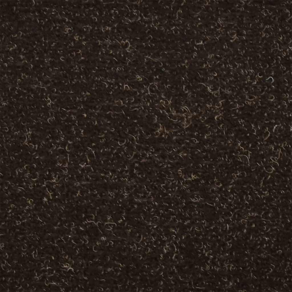 trappemåtter selvklæbende 15 stk. 65x21x4 cm mørkebrune halvrunde store