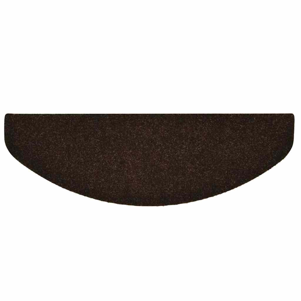 trappemåtter selvklæbende 15 stk. 65x21x4 cm brune halvrund store