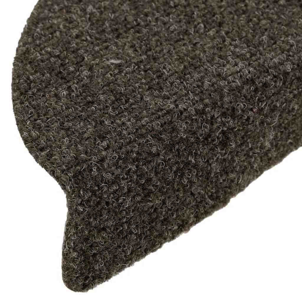 trappemåtter selvklæbende 15 stk. 56x17x3 cm antracit halvrund