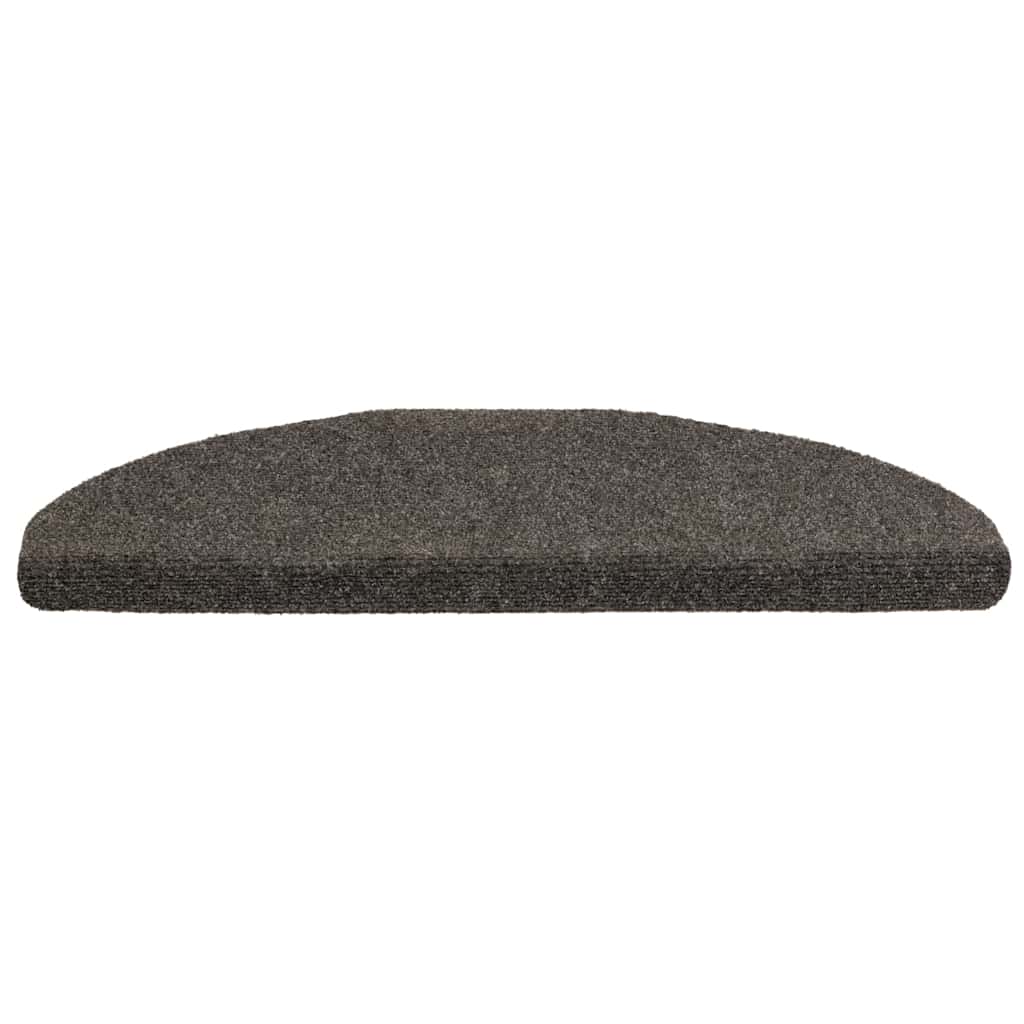 trappemåtter selvklæbende 15 stk. 65x21x4 cm antracit halvrund store