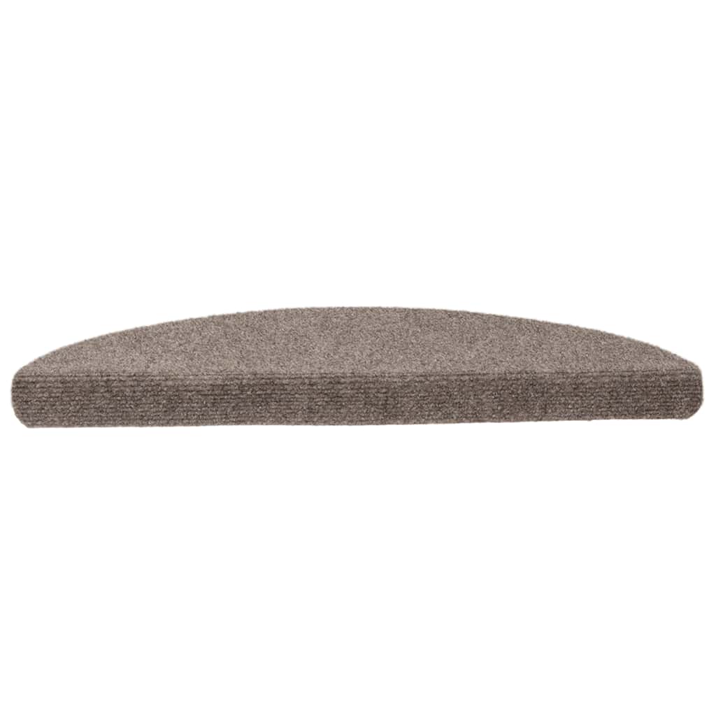 trappemåtter selvklæbende 15 stk. 56x17x3 cm beige halvrunde